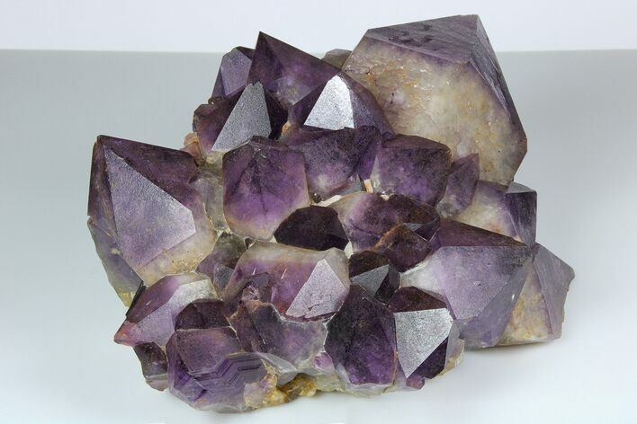 8.8" Deep Purple Amethyst Crystal Cluster With Huge Crystals